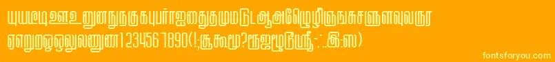 KallarPlain Font – Yellow Fonts on Orange Background