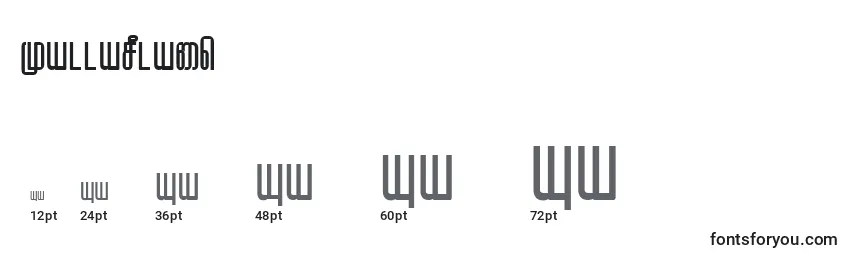 KallarPlain Font Sizes
