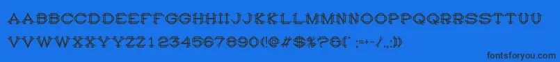HistoryRepeatingRegular Font – Black Fonts on Blue Background