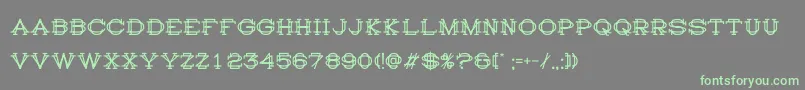 HistoryRepeatingRegular Font – Green Fonts on Gray Background