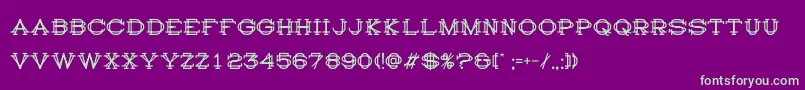 fuente HistoryRepeatingRegular – Fuentes Verdes Sobre Fondo Morado