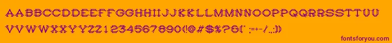 HistoryRepeatingRegular Font – Purple Fonts on Orange Background