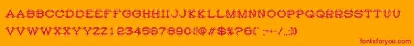 フォントHistoryRepeatingRegular – オレンジの背景に赤い文字