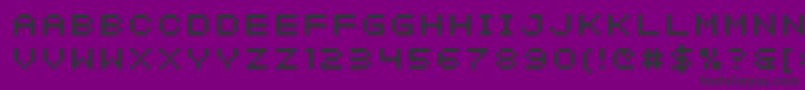 SfIntermosaic-Schriftart – Schwarze Schriften auf violettem Hintergrund