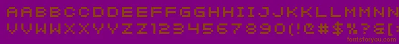 SfIntermosaic Font – Brown Fonts on Purple Background