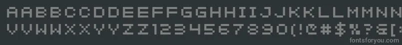 SfIntermosaic-fontti – harmaat kirjasimet mustalla taustalla