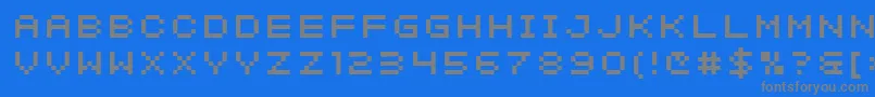 SfIntermosaic Font – Gray Fonts on Blue Background