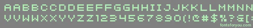 SfIntermosaic Font – Green Fonts on Gray Background