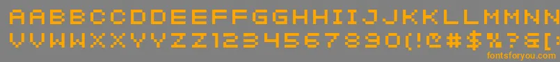 SfIntermosaic Font – Orange Fonts on Gray Background