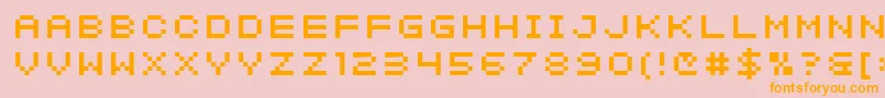 Шрифт SfIntermosaic – оранжевые шрифты на розовом фоне