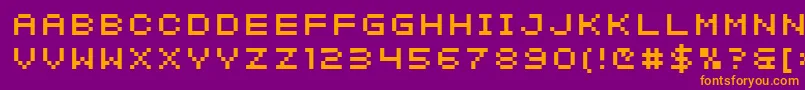 SfIntermosaic Font – Orange Fonts on Purple Background
