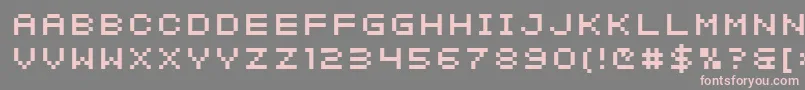 SfIntermosaic Font – Pink Fonts on Gray Background