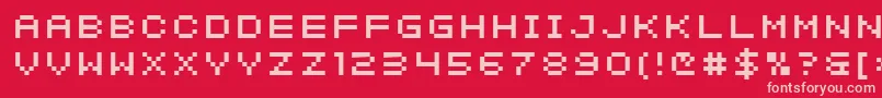 SfIntermosaic Font – Pink Fonts on Red Background
