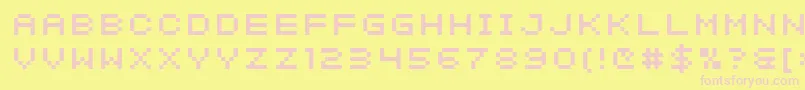 SfIntermosaic-Schriftart – Rosa Schriften auf gelbem Hintergrund