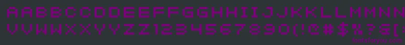 Шрифт SfIntermosaic – фиолетовые шрифты на чёрном фоне