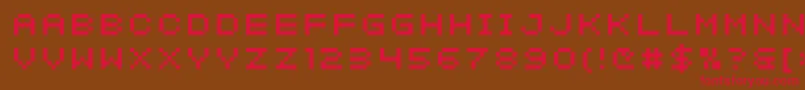 SfIntermosaic Font – Red Fonts on Brown Background