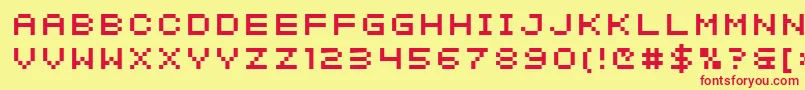 SfIntermosaic Font – Red Fonts on Yellow Background