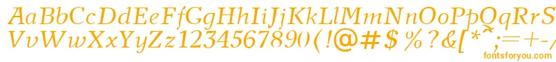 NewJournalItalic Font – Orange Fonts on White Background