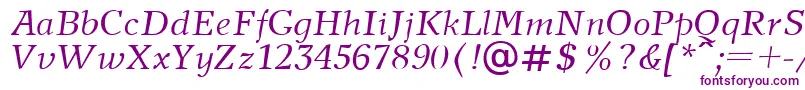 NewJournalItalic Font – Purple Fonts on White Background