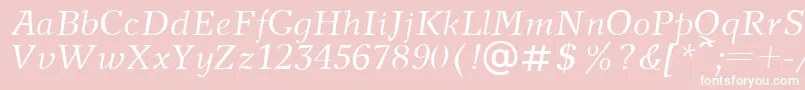 fuente NewJournalItalic – Fuentes Blancas Sobre Fondo Rosa
