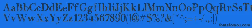 Mixtitanica Font – Black Fonts on Blue Background