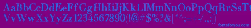 Mixtitanica Font – Blue Fonts on Purple Background