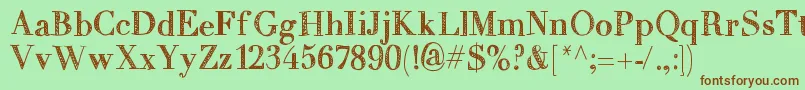 Mixtitanica Font – Brown Fonts on Green Background