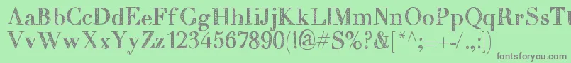 Mixtitanica Font – Gray Fonts on Green Background