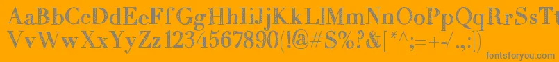 Mixtitanica Font – Gray Fonts on Orange Background