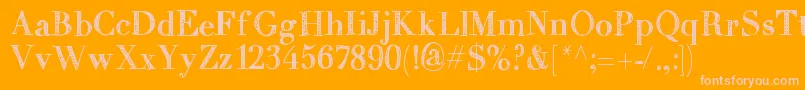 Mixtitanica Font – Pink Fonts on Orange Background