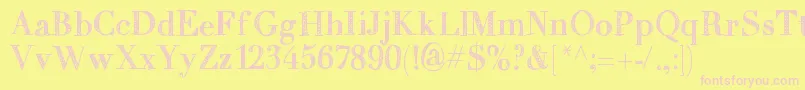 Mixtitanica Font – Pink Fonts on Yellow Background