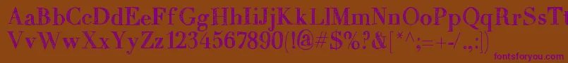 Mixtitanica Font – Purple Fonts on Brown Background