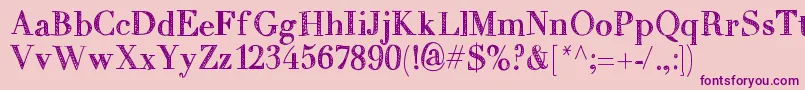 Mixtitanica Font – Purple Fonts on Pink Background