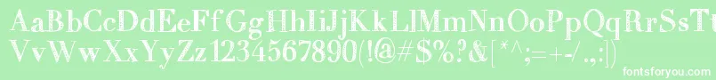 Mixtitanica Font – White Fonts on Green Background