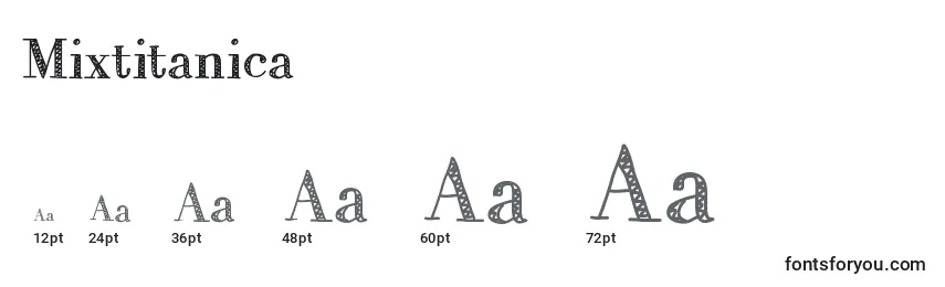 Размеры шрифта Mixtitanica