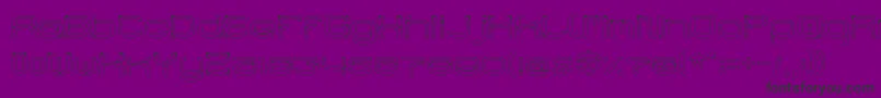 RaynalizHollow Font – Black Fonts on Purple Background