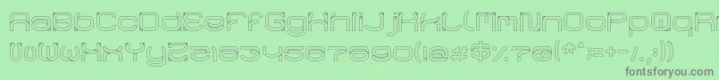 フォントRaynalizHollow – 緑の背景に灰色の文字