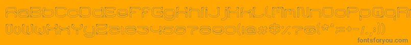 フォントRaynalizHollow – オレンジの背景に灰色の文字