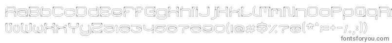 フォントRaynalizHollow – 白い背景に灰色の文字