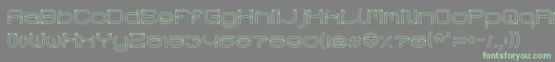 RaynalizHollow Font – Green Fonts on Gray Background