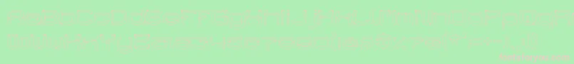 RaynalizHollow Font – Pink Fonts on Green Background