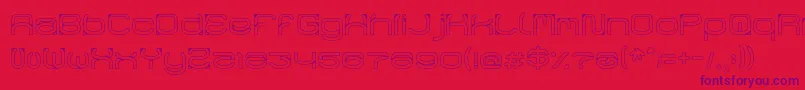 RaynalizHollow Font – Purple Fonts on Red Background