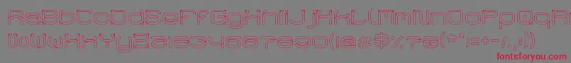 フォントRaynalizHollow – 赤い文字の灰色の背景