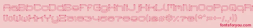 RaynalizHollow Font – Red Fonts on Pink Background