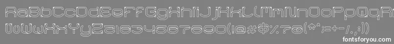 フォントRaynalizHollow – 灰色の背景に白い文字