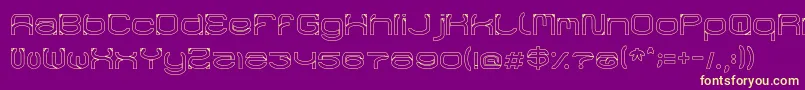 RaynalizHollow Font – Yellow Fonts on Purple Background