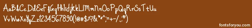 OnceUponADreamBold Font – White Fonts on Brown Background