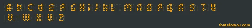 Fonte BleuckReversedDker – fontes laranjas em um fundo preto