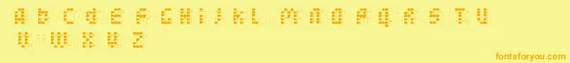 BleuckReversedDker Font – Orange Fonts on Yellow Background