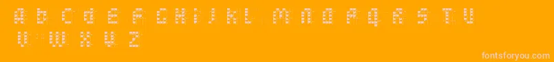 BleuckReversedDker Font – Pink Fonts on Orange Background